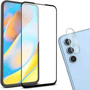 Full Edged Tempered Glass Screen Protector + Camera Lens Protector for Samsung Galaxy A54 5G