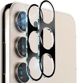 2-Pack HD Tempered Glass Camera Lens Protector for Samsung Galaxy S23 and Galaxy S23 Plus - Black