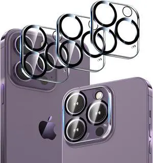 3-Pack HD Tempered Glass Camera Lens Protector for iPhone 14 Pro / iPhone 14 Pro Max