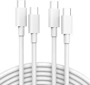 2-Pack USB-C to USB-C (Type-C) High-Speed Charge & Sync Cable - White