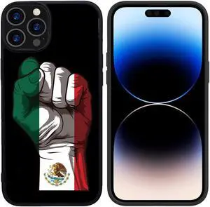 Sublimation Print Design Case for iPhone 14 Pro Max - Raised Fist Mexico Flag