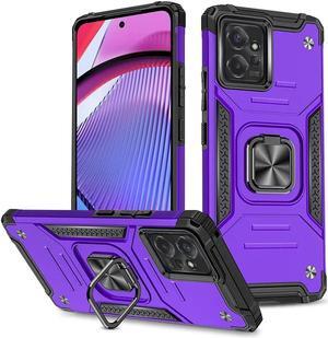Robust Series Dual Layer Hybrid Case with Ring Grip for Motorola Moto G Power 5G 2023 - Purple