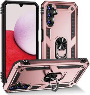 Military Grade Hybrid Case with Ring Grip for Samsung Galaxy A54 5G - Rose Gold