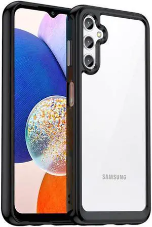 Fusion Shield Tough Snap-on Transparent Case for Samsung Galaxy A54 5G - Black