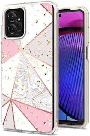 Karat Series Hybrid Case for Motorola Moto G Power 5G 2023 - Marble Pink White