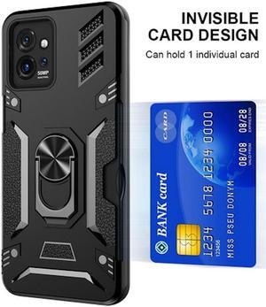 Tough Ring Grip Case with Card Slot for Motorola Moto G Power 5G 2023 - Black