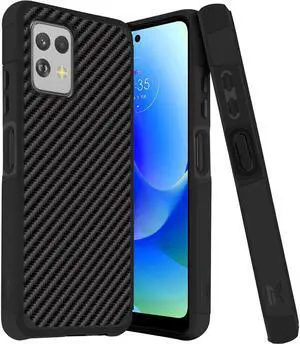 Shockproof Air Cushion Hybrid Case for Motorola Moto G Power 5G 2023 - Carbon Fiber