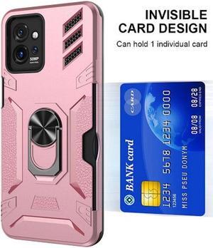 Tough Ring Grip Case with Card Slot for Motorola Moto G Power 5G 2023 - Rose Gold