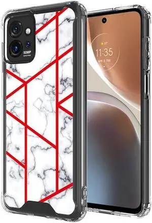 Marble Series Dual Layer Designer Case for Motorola Moto G Power 5G 2023 - White