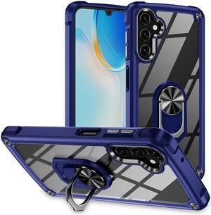 Tough Shield Snap-on Transparent Case with Ring Grip for Samsung Galaxy A14 5G - Blue
