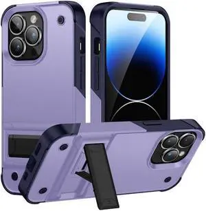 TUFF Hybrid Armor Case with Kickstand for iPhone 14 Pro Max - Purple