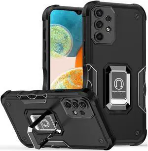 Military Grade Shockproof Hybrid Armor Case with Ring Grip for Samsung Galaxy A23 5G - Black