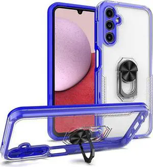 Translucent Series Hybrid Case with Ring Grip for Samsung Galaxy A13 5G - Blue