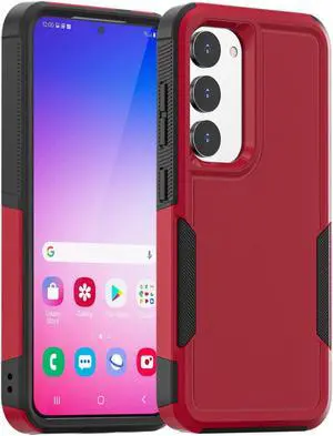 Military Grade TUFF Hybrid Case for Samsung Galaxy S23 Plus - Red