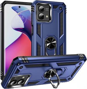 Military Grade Hybrid Case with Ring Grip for Motorola Moto G Stylus 5G 2023 - Blue