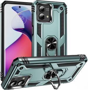 Military Grade Hybrid Case with Ring Grip for Motorola Moto G Stylus 5G 2023 - Green