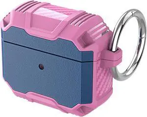 Carbon Series TUFF Hybrid Case for AirPods (3rd Generation) - Navy Blue Pink