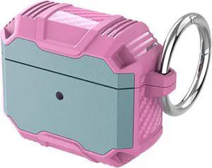Carbon Series TUFF Hybrid Case for AirPods (3rd Generation) - Teal Pink