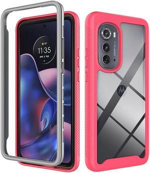 Transparent Hybrid Case for Motorola Edge 2022 - Pink