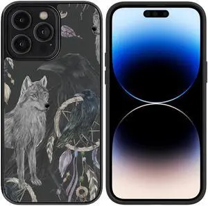 Sublimation Print Design Case for iPhone 14 Pro Max - Wolf and Raven