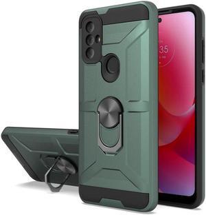 Dynamic Dual Layer Hybrid Case with Ring Holder for Motorola Moto G Power 2022 - Army Green