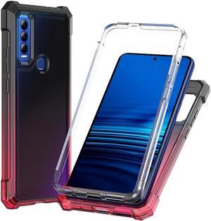 Military Grade Rugged Hybrid Case for Motorola Moto G Play 2023 - Gradient Black Pink