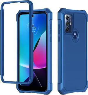Military Grade Rugged Hybrid Case for Motorola Moto G Play 2023 - Blue