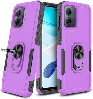 Military Grade TUFF Shockproof Hybrid Armor Case with Ring Grip for Motorola Moto G Power 5G 2023 - Purple