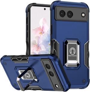 Military Grade Shockproof Hybrid Armor Case with Ring Grip for Google Pixel 7 - Navy Blue
