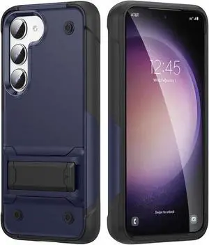 TUFF Hybrid Armor Case with Kickstand for Samsung Galaxy S23 Plus - Navy Blue