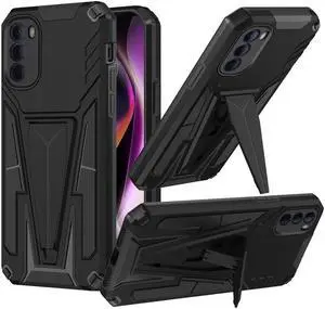 Transformer Hybrid Case with Kickstand for Motorola Moto G 5G 2022 - Black