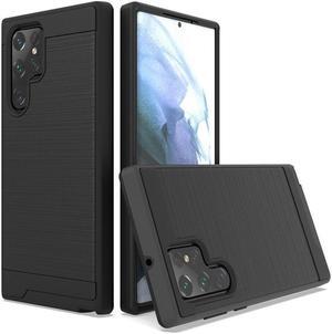 Brushed Textured Hybrid Case for Samsung Galaxy S23 Ultra - Black