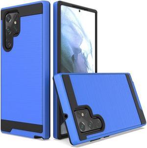 Brushed Textured Hybrid Case for Samsung Galaxy S23 Ultra - Blue