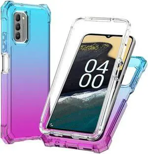 Military Grade Rugged Hybrid Case for Nokia G400 5G - Gradient Blue Purple