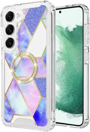 Shockproof Tough Snap-on Case with Ring Grip for Samsung Galaxy S23 Plus - Galaxy