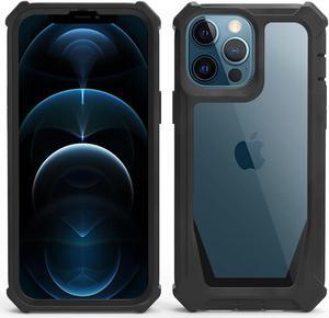 Military Grade Transparent Hybrid Case for iPhone 14 Pro - Black