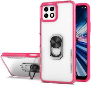 Translucent Series Hybrid Case with Ring Grip for Celero 5G Plus - Hot Pink