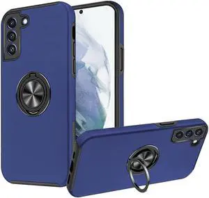 360 Rotating Ring Grip Hybrid Case for Samsung Galaxy S23 Plus - Blue