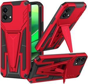 Military Grade Transformer Hybrid Case with Kickstand for Motorola Moto G Stylus 5G 2023 - Red
