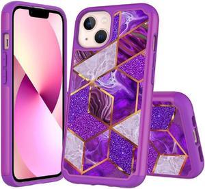 Designer Series TotalDefense Hybrid Case for iPhone 13  Marble Purple