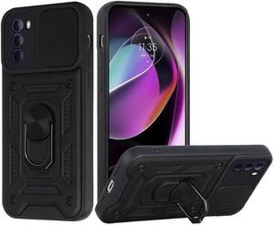 Elite Series Hybrid Case with Ring Grip and Camera Lens Cover for Motorola Moto G 5G 2022 - Black