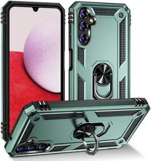 Military Grade Hybrid Case with Ring Grip for Samsung Galaxy A14 5G - Green