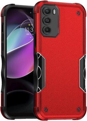 Military Grade Shockproof Hybrid Armor Case for Motorola Moto G 5G 2022 - Red