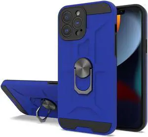 Dynamic Dual Layer Hybrid Case with Ring Stent Finger Loop for iPhone 13 Pro Max - Blue
