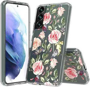 Fusion Shield Tough Snap-on Case for Samsung Galaxy S22 Plus 5G - Butterfly Rose