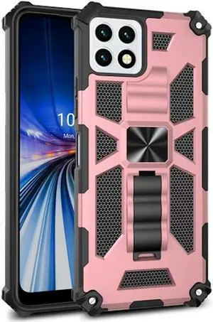 Military Grade Tough Ultra Rugged Hybrid Case for Celero 5G Plus - Rose Gold