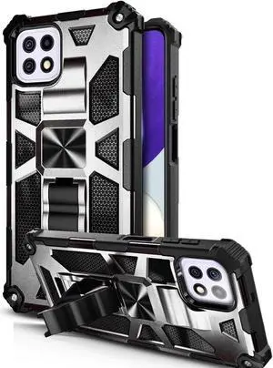 Military Grade Tough Ultra Rugged Hybrid Case for Celero 5G Plus - Silver
