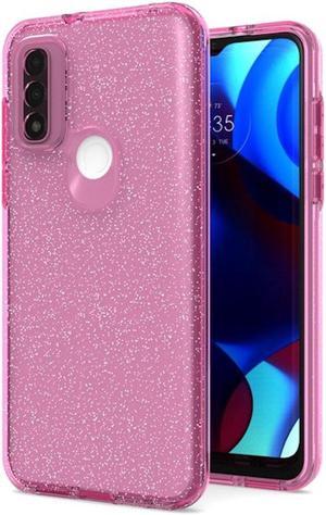 Full Glitter Hybrid Protective Case for Motorola Moto G Pure  Pink