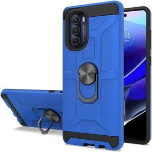 Dynamic Dual Layer Hybrid Case with Ring Holder for Motorola Moto G Stylus 5G 2022 - Blue