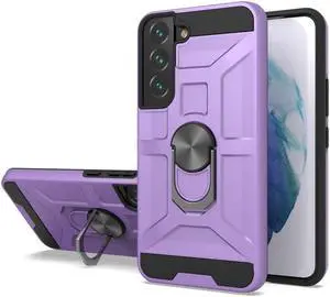 Dynamic Dual Layer Hybrid Case with Ring Holder for Samsung Galaxy S21 5G - Purple